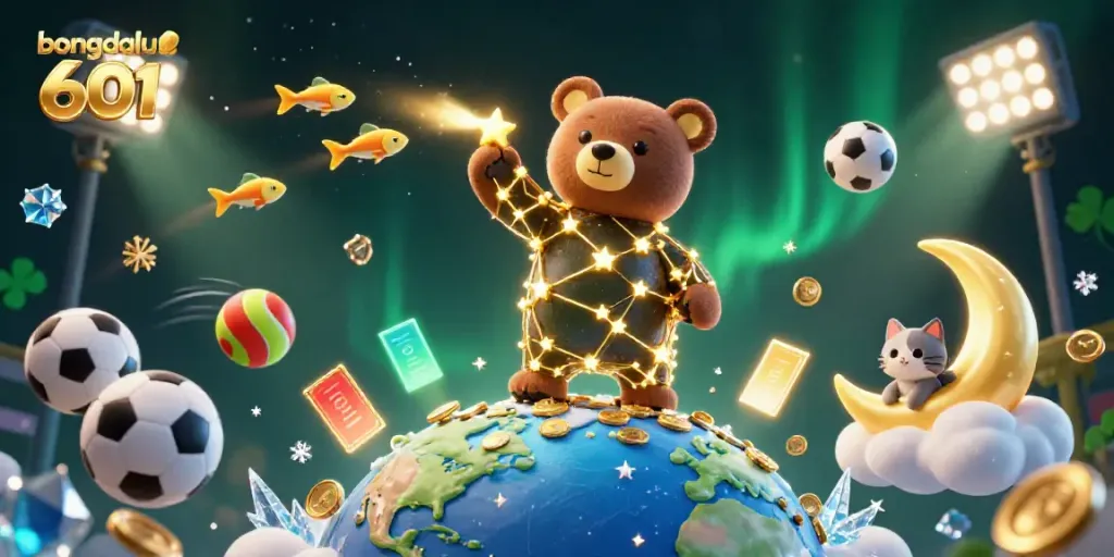 Engage with bongdalu 601 where sports meet dazzling rewards in dynamic 3D illustration.